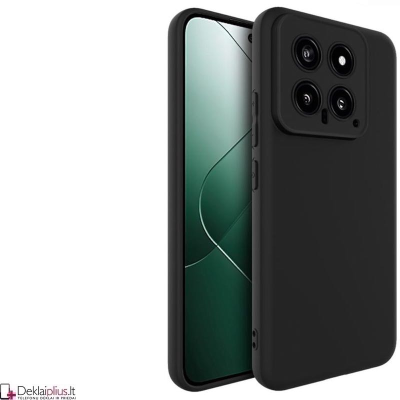 Silikoninis ploniausias dėklas - su kameros apsauga juodas (Xiaomi 14) Silikoninis ploniausias dėklas - su kameros apsauga juodas (Xiaomi 14)